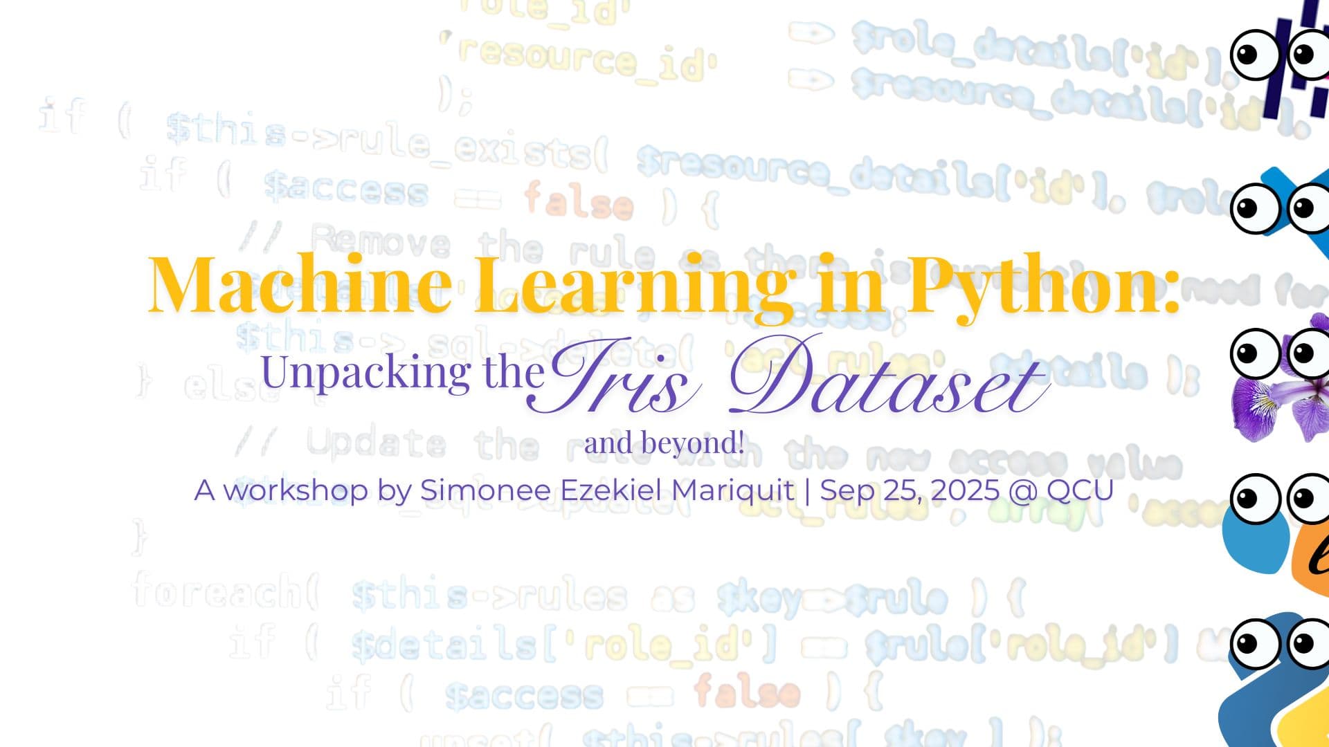 Slide from JPCS - QCU Logic Unlocked Day 1 - Machine Learning with Python