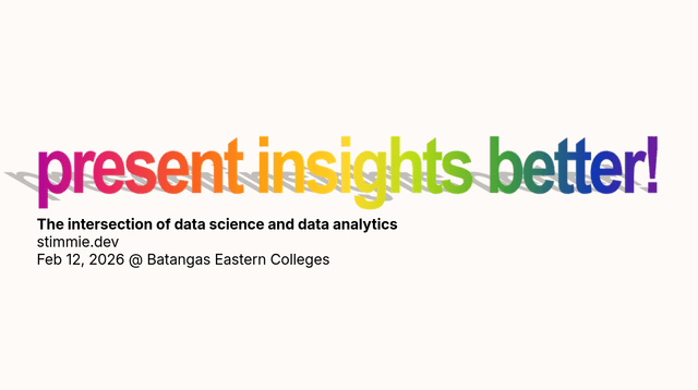 Talk: Present Insights Better
