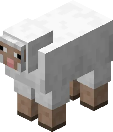 A Minecraft sheep with rainbow-coloured wool
